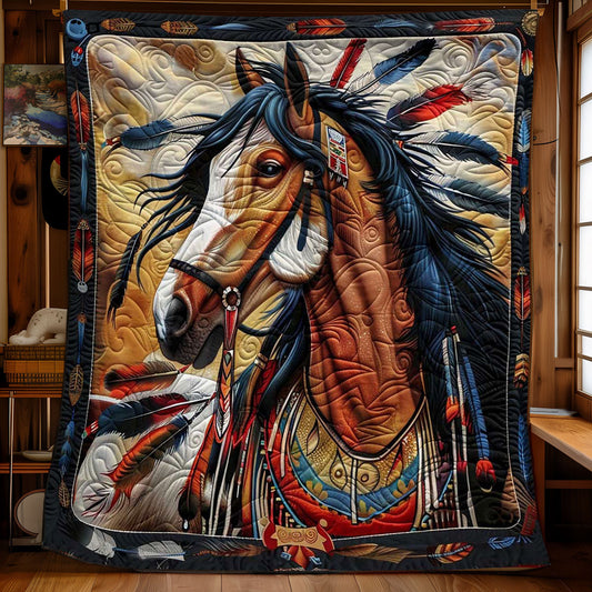 Horse Native American WJ1009018CL Quilt