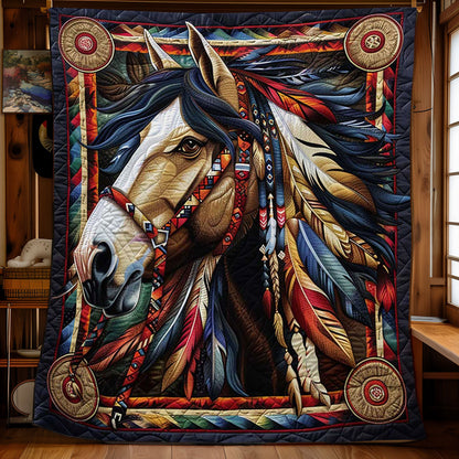 Horse Native American WJ1009019CL Quilt