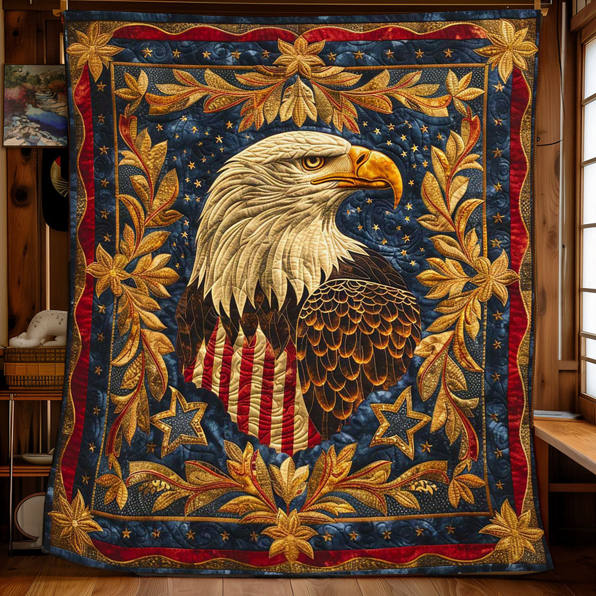 Patriotic Eagle WJ2708021CL Quilt