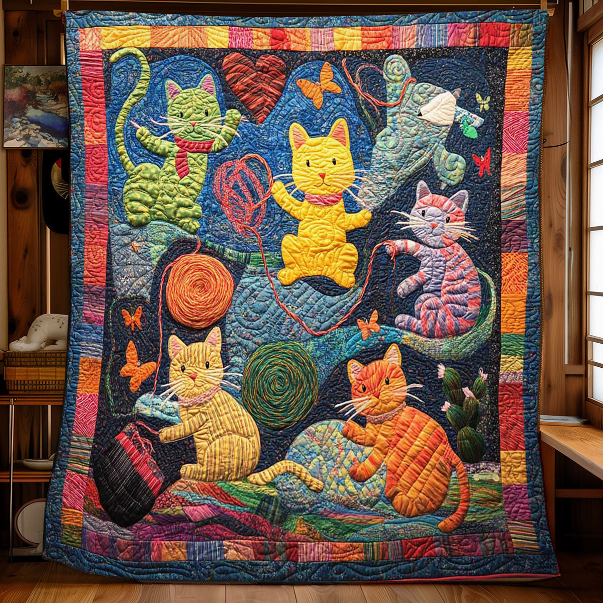 Playful Cats WJ2308018CL Quilt