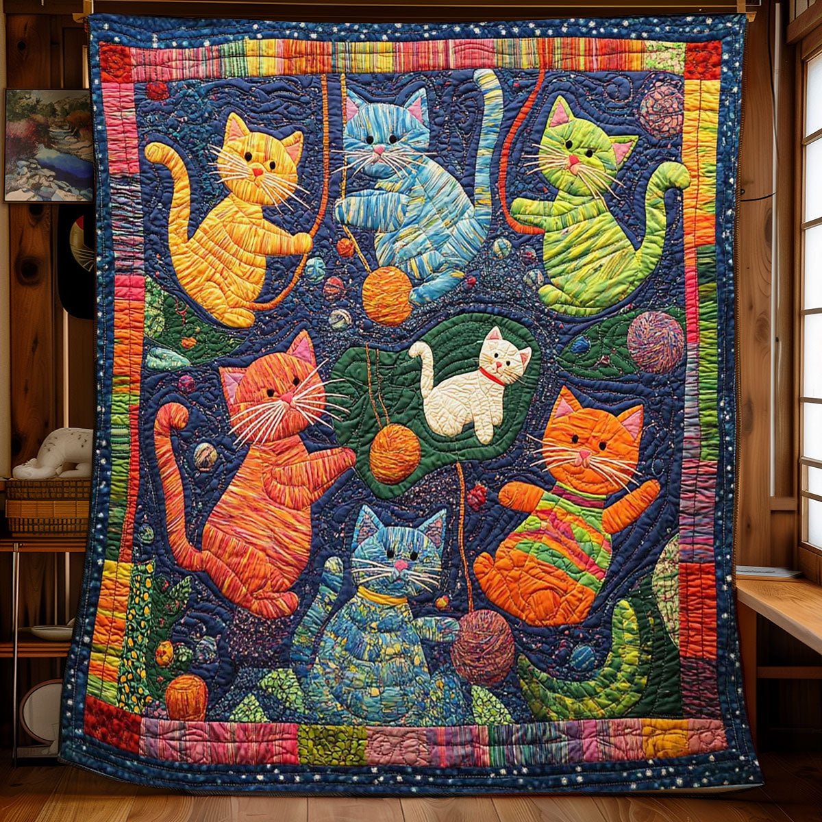 Playful Cats WJ2308019CL Quilt