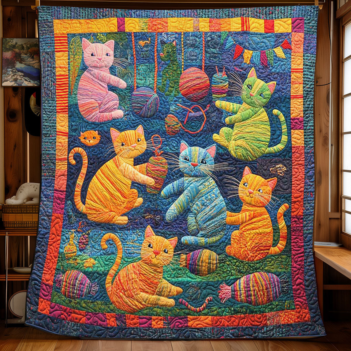 Playful Cats WJ2308020CL Quilt