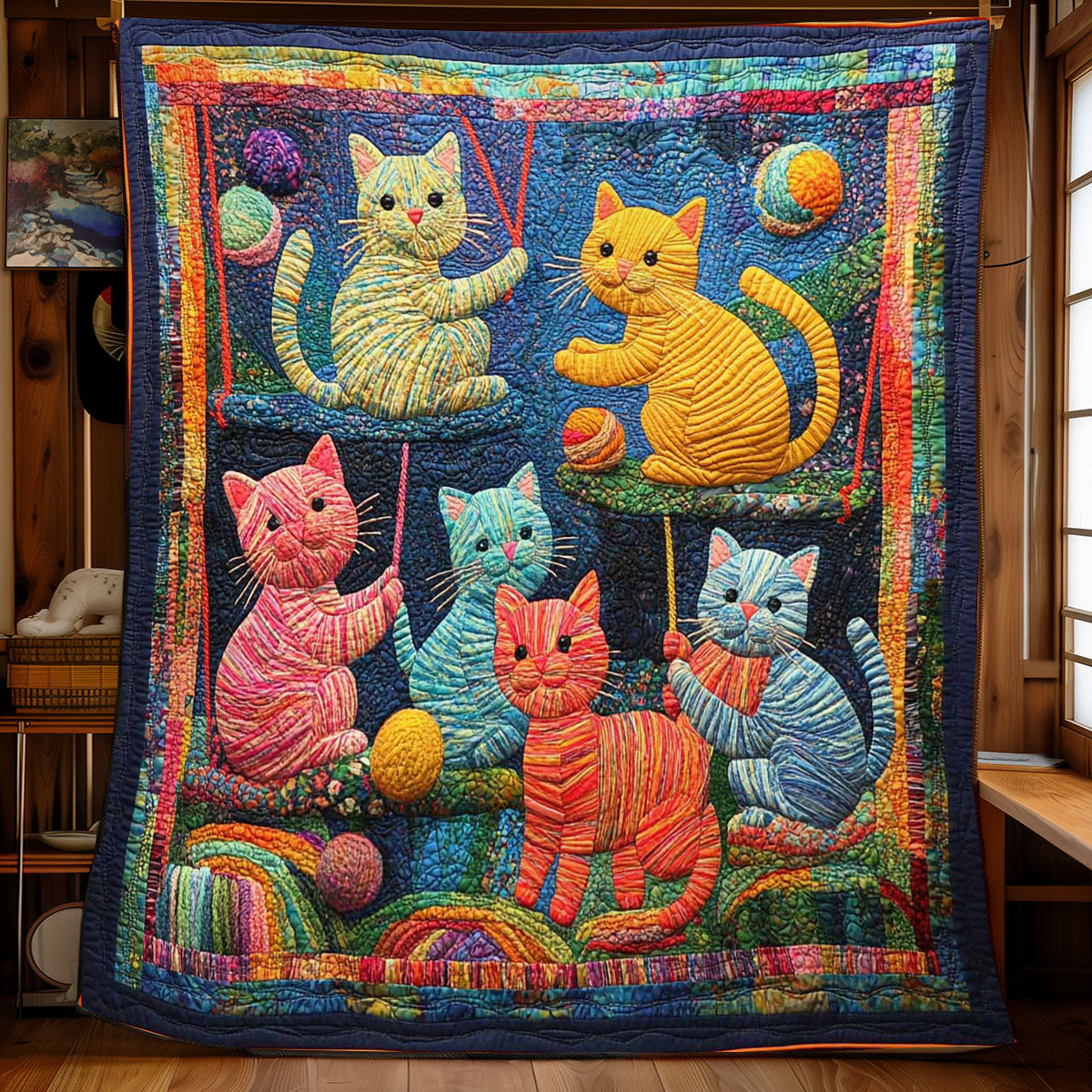 Playful Cats WJ2608021CL Quilt