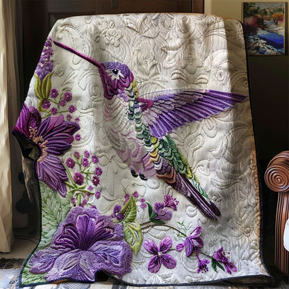 Purple Hummingbird WJ2707034CL Quilt