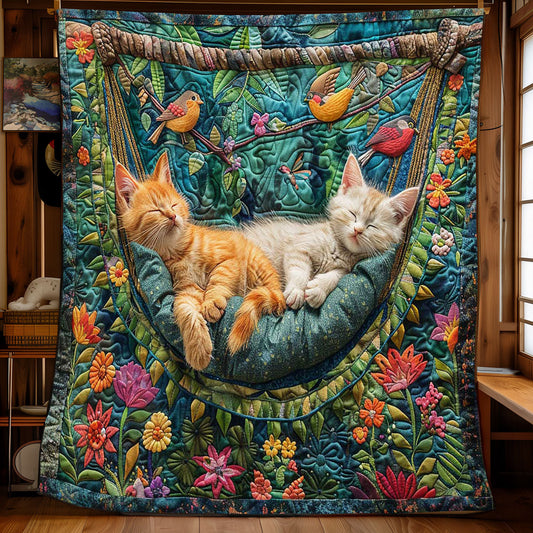 Sleeping Cat In The Garden WJ0509022CL Quilt