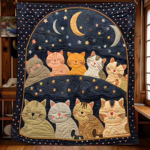 Sleeping Cat Over The Moon WJ2408020CL Quilt