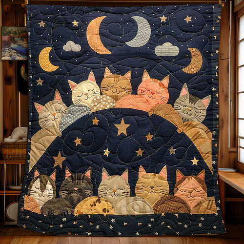 Sleeping Cat Over The Moon WJ0609027CL Quilt