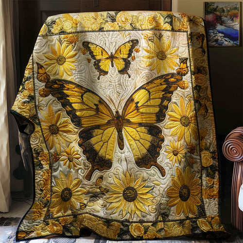 Sunflowers And Butterflies WJ2507027CL Quilt