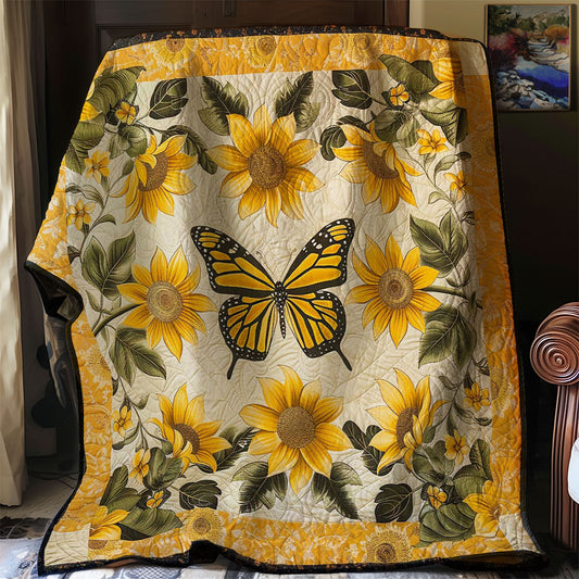 Sunflowers And Butterfly WJ2607036CL Quilt