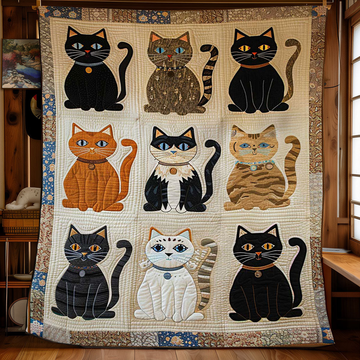 Vintage Cat WJ1009028CL Quilt