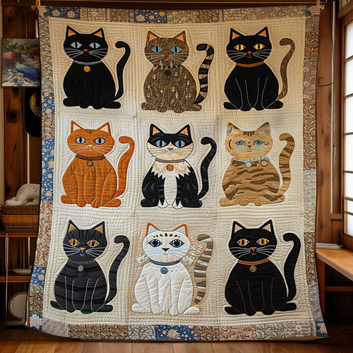 Vintage Cat WJ1009028CL Quilt