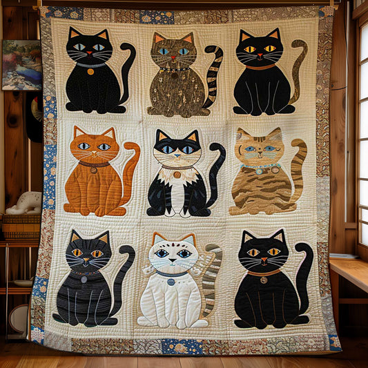 Vintage Cat WJ1009028CL Quilt