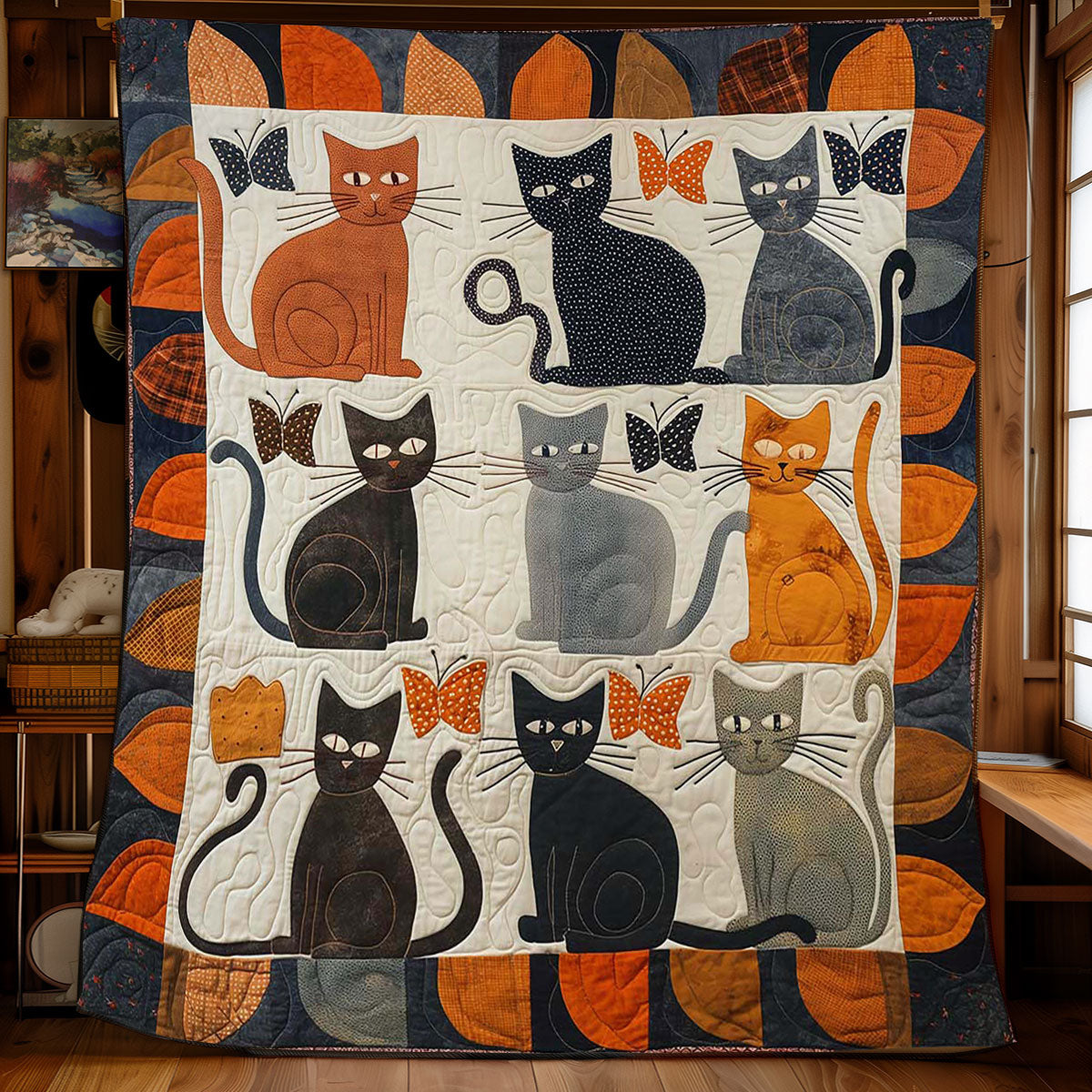 Vintage Cats WJ2108026CL Quilt