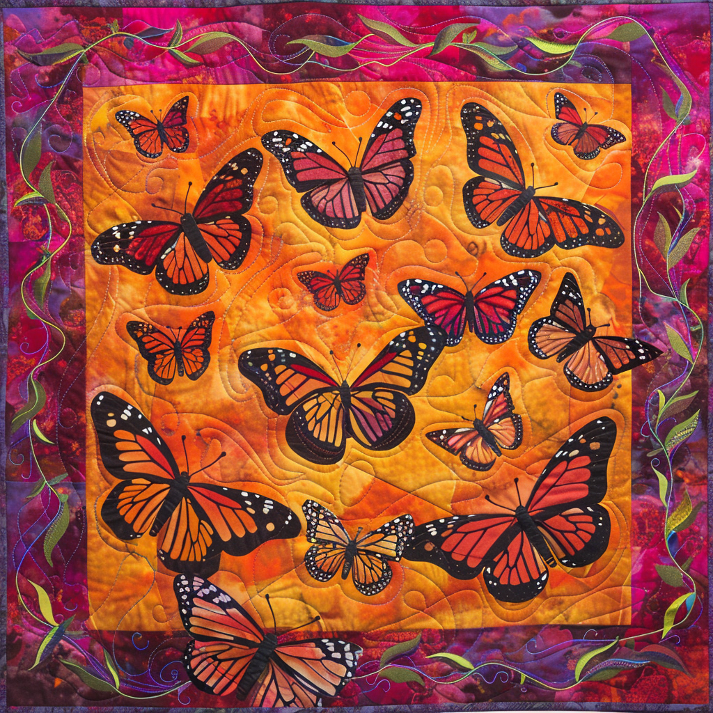 Monarch Butterflies XR2105013CL Quilt