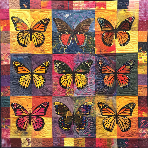 Monarch Butterflies XR2105015CL Quilt