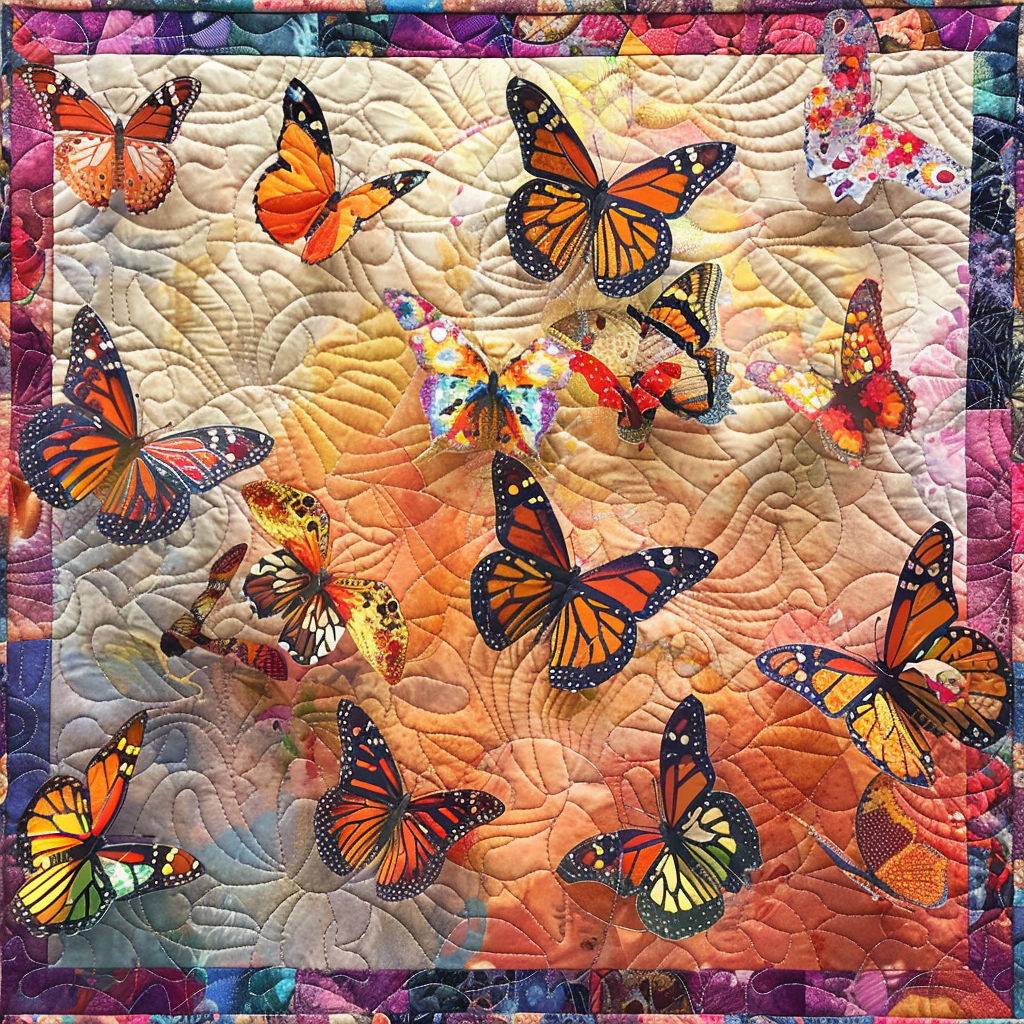 Monarch Butterflies XR2105016CL Quilt