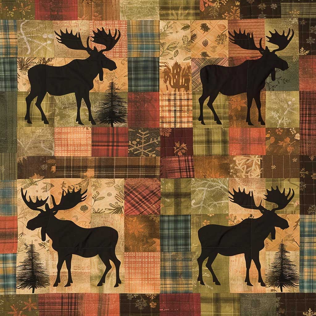 Moose Silhouettes WJ0407012CL Quilt