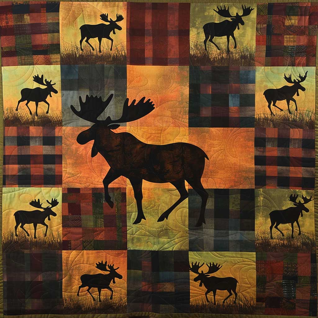 Moose Silhouettes WJ0507017CL Quilt