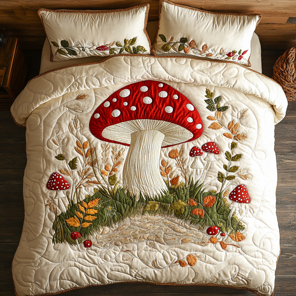 Mushroom Meadow Delight YR2301041CL Duvet Cover Set