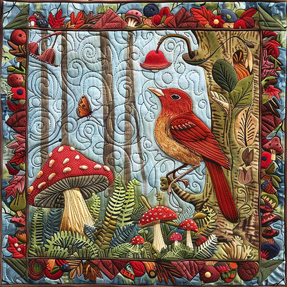 Mushroom Red Bird WM2907001CL Quilt