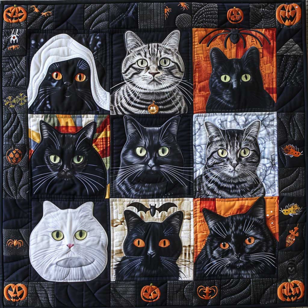 Mysterious Cats XR2808013CL Quilt