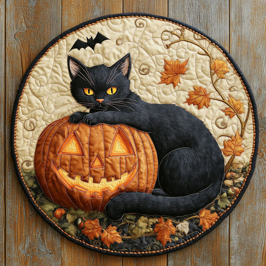Mystic Cat CW0508023CL Quilted Round Mat