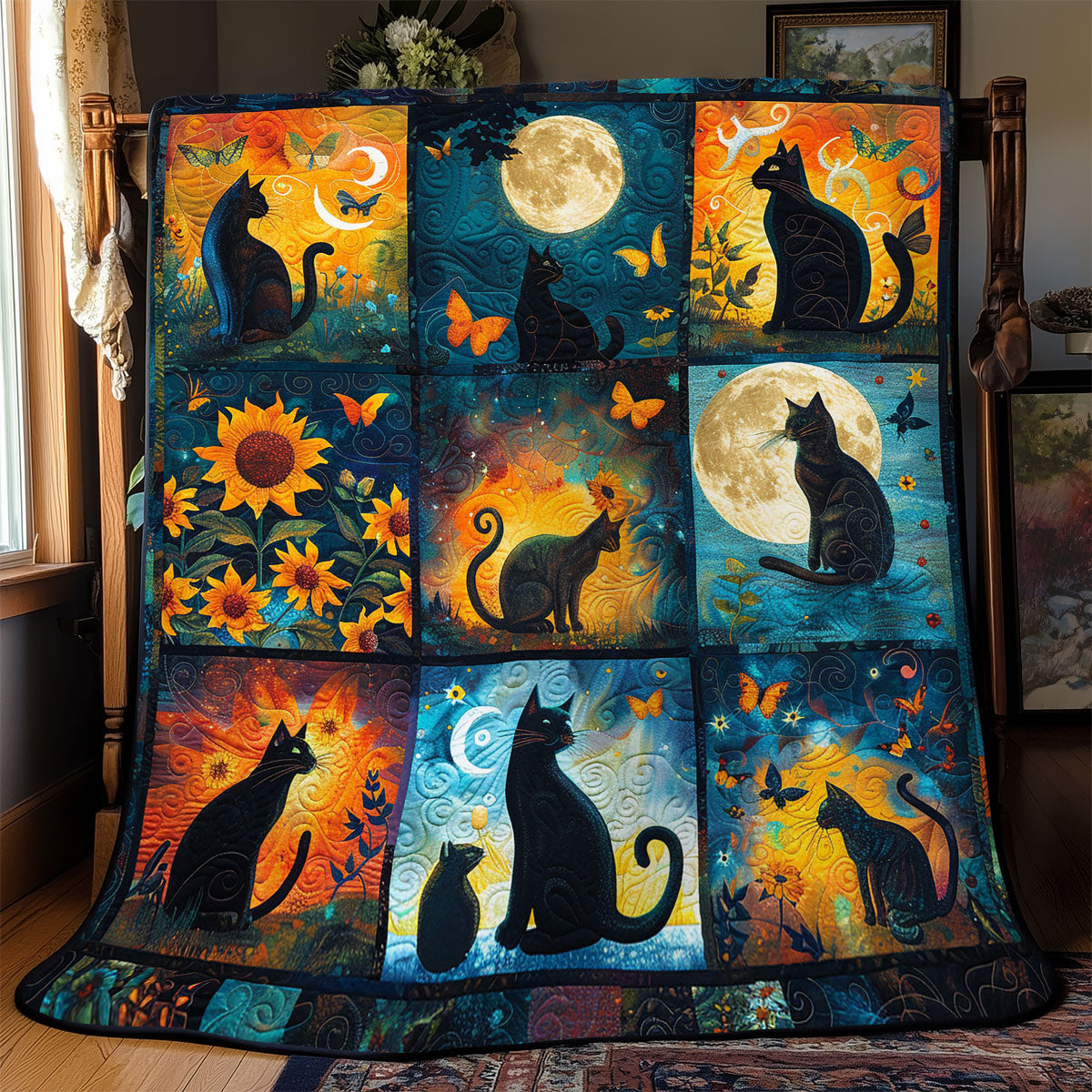 Mystic Cats in the Glow YR0502026CL Quilt