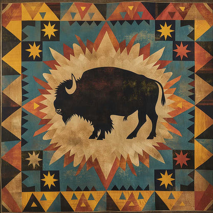 Native American Bison WJ2706013CL Quilt