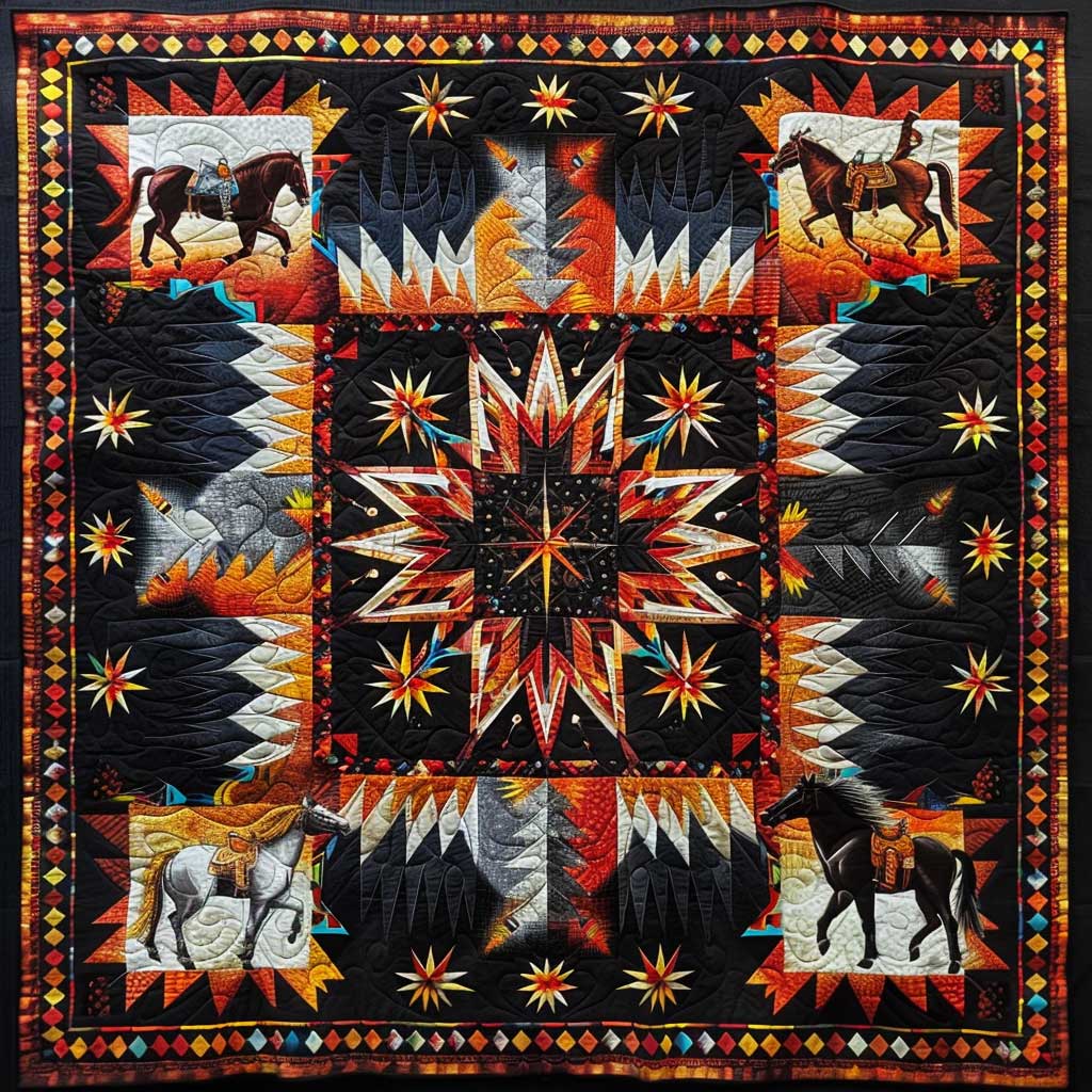 Native American Horse XR1906016CL Quilt