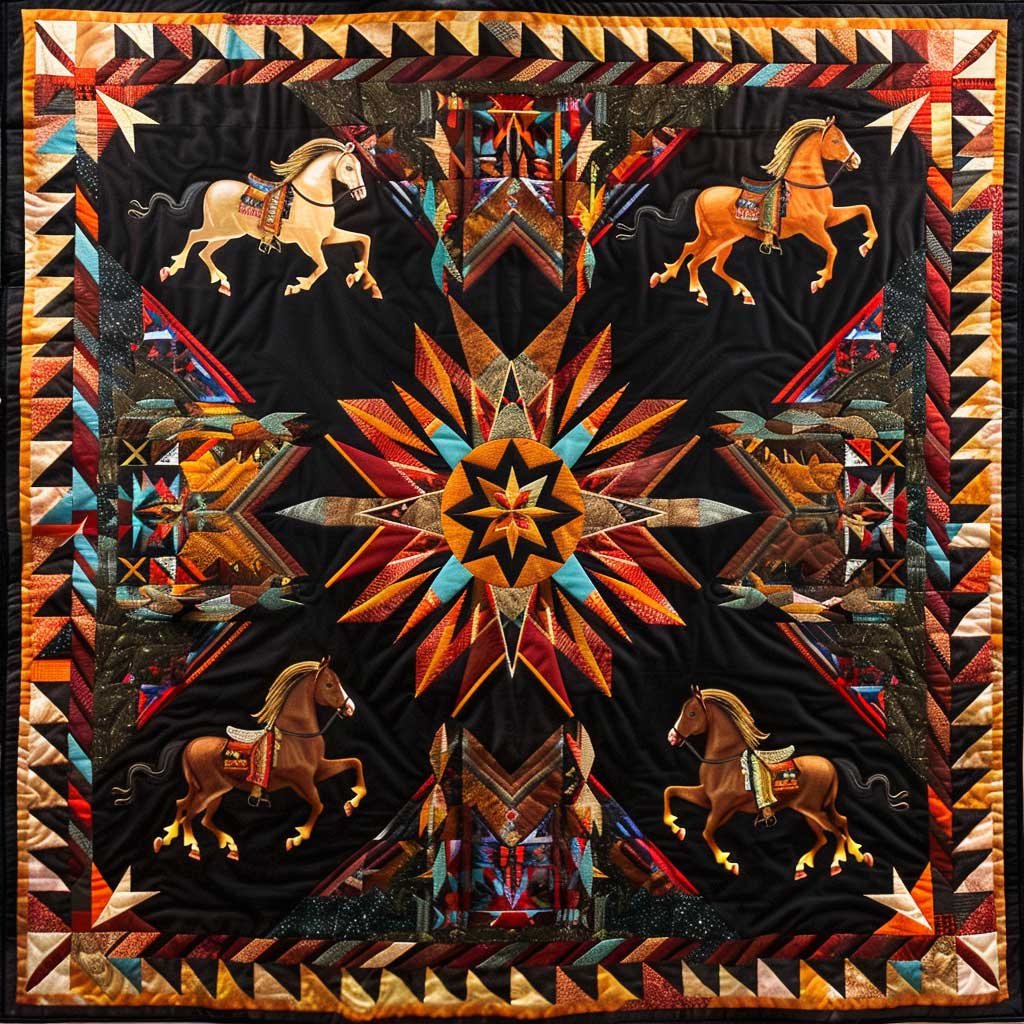 Native American Horse XR1906017CL Quilt