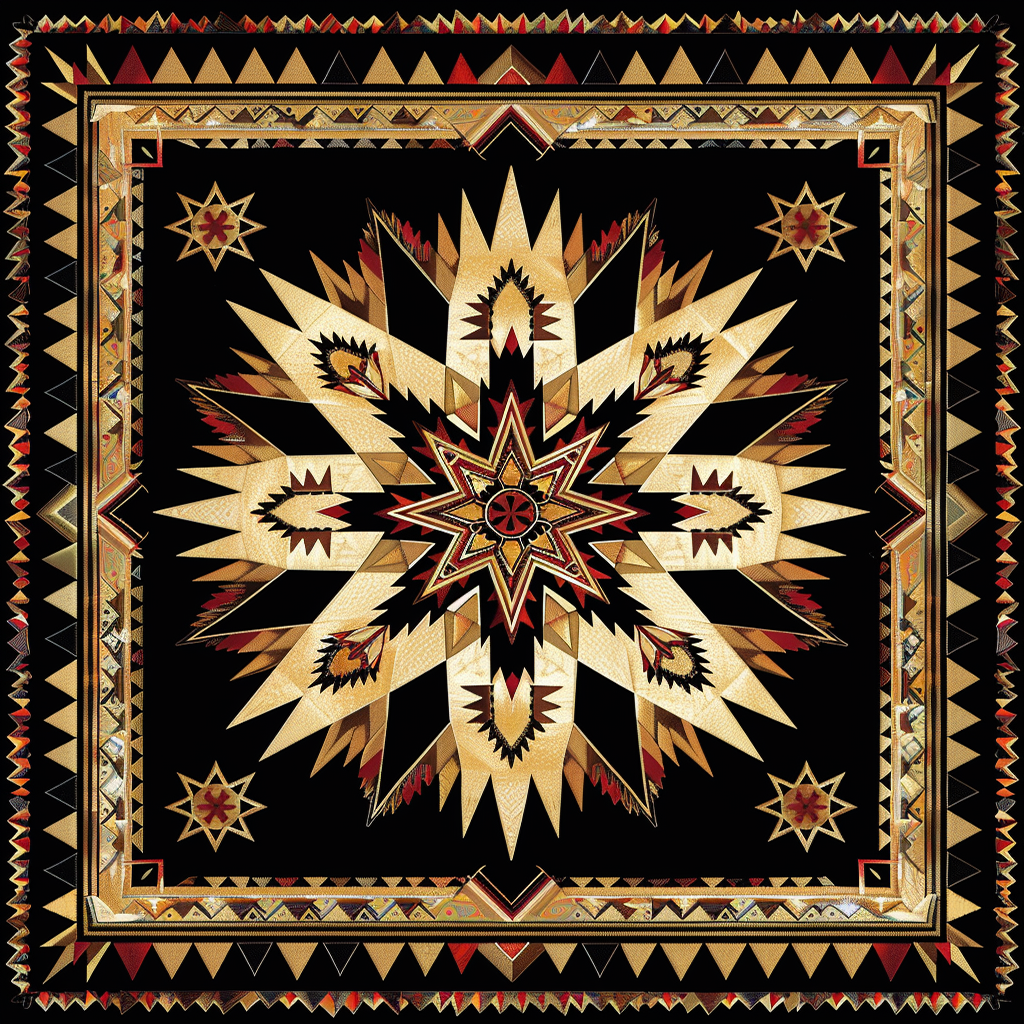 Native American Inspired Star WJ2406013CL Quilt