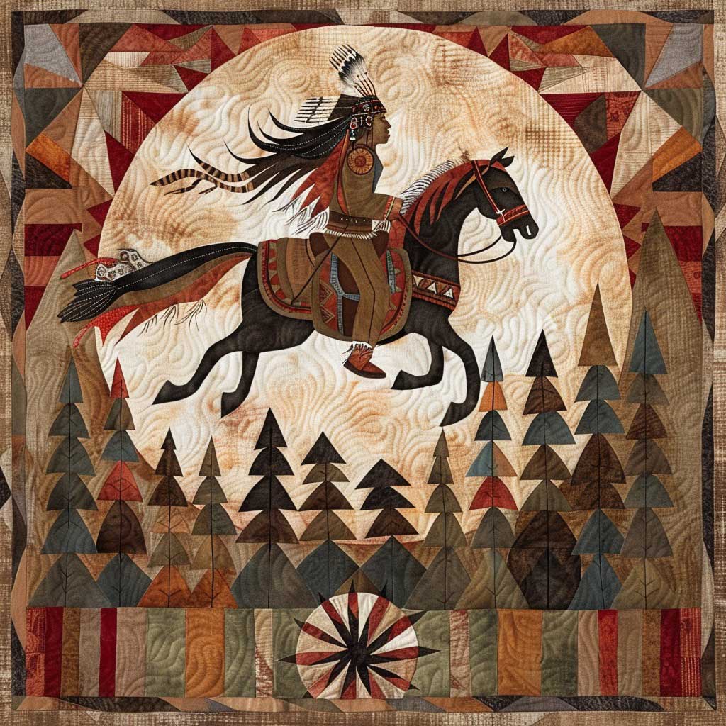 Native American Riding WM2507001CL Quilt