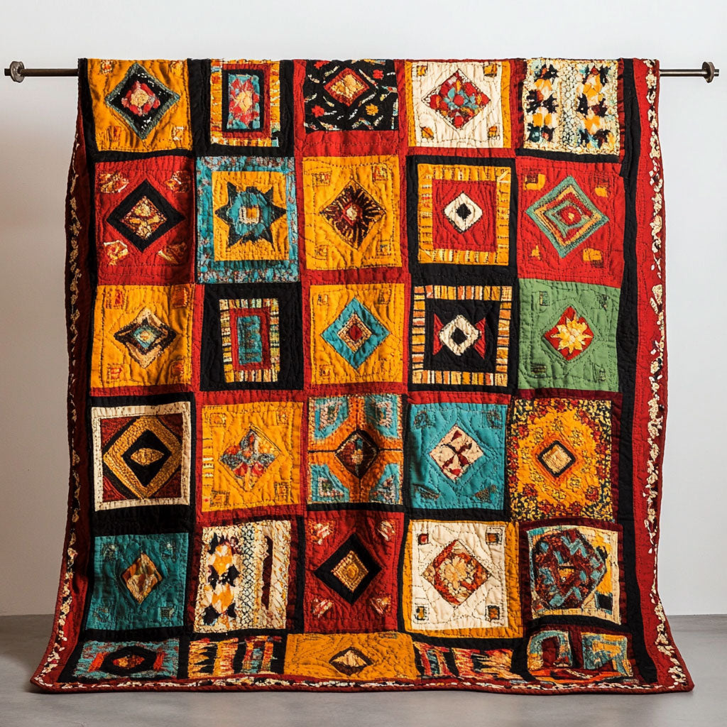 Tribal Weave Quilted Table Topper NCU0NTD282