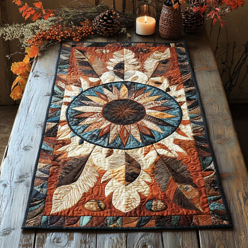 Native American Tribal Mandala WU0303008CL Quilted Table Runner