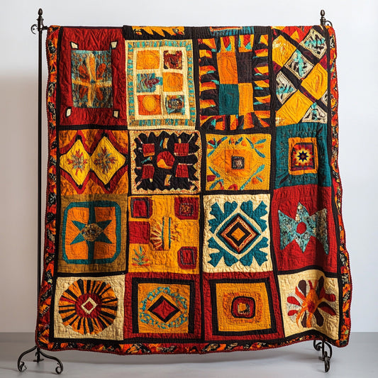 Native American Tribal Patchwork WU0711019CL Quilt