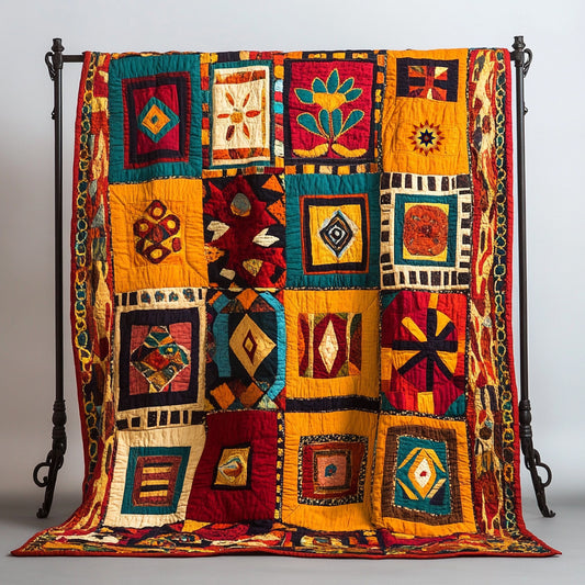 Native American Tribal Patchwork WU0711020CL Quilt