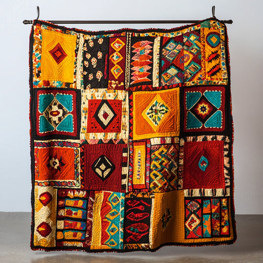 Native American Tribal Patchwork WU0711022CL Quilt