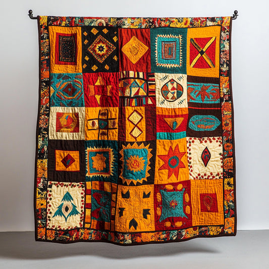 Native American Tribal Patchwork WU0711023CL Quilt