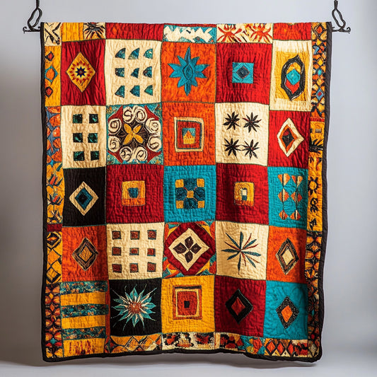 Native American Tribal Patchwork WU0711024CL Quilt