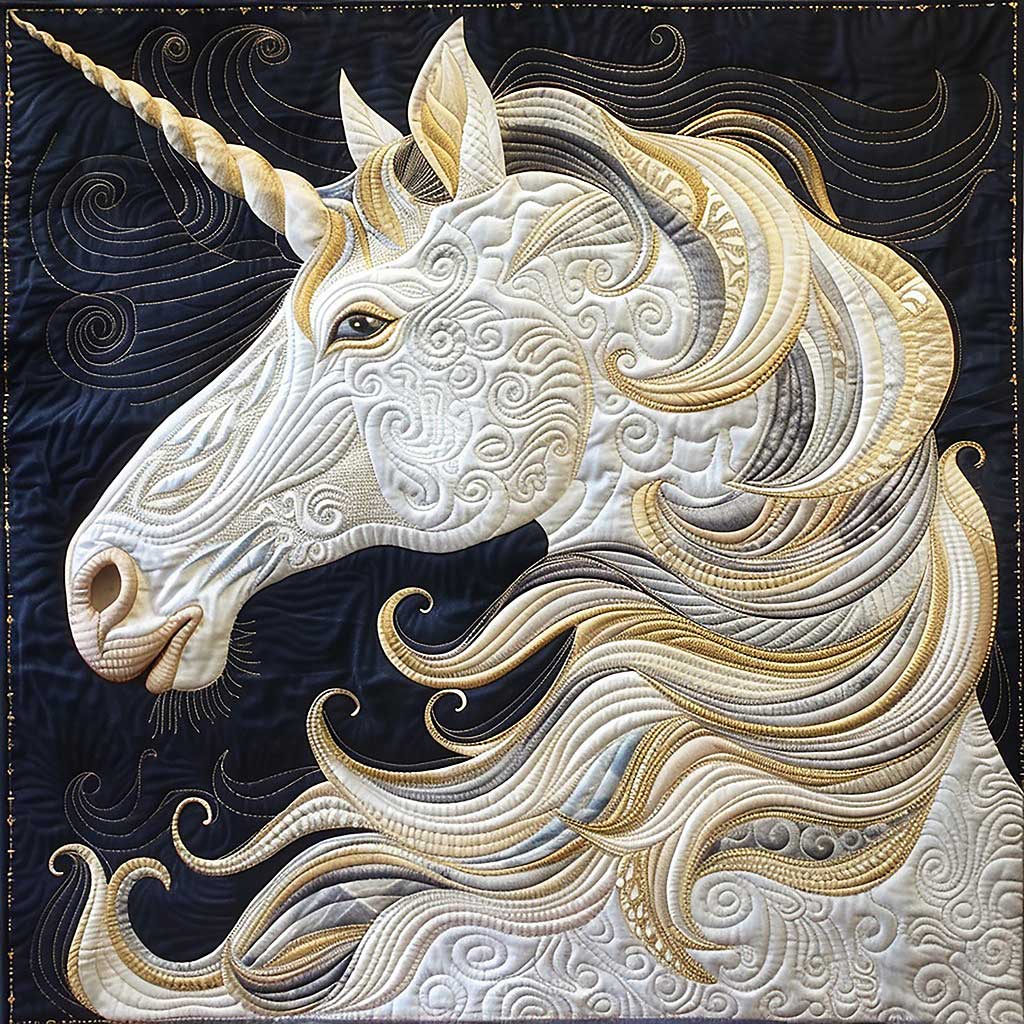 Navy Unicorn WM2907001CL Quilt