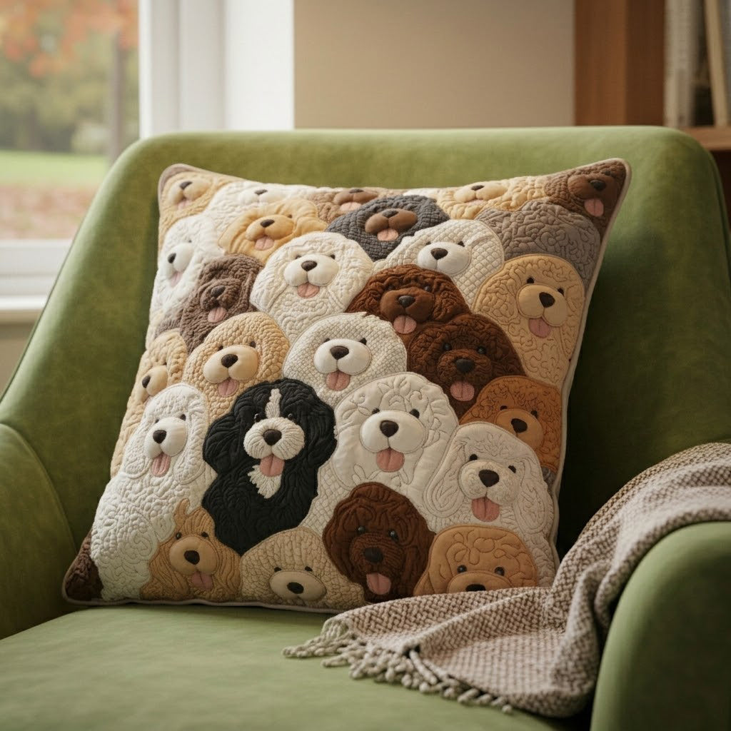 Goldendoodle WJ0303004CL Quilt Pillow Case
