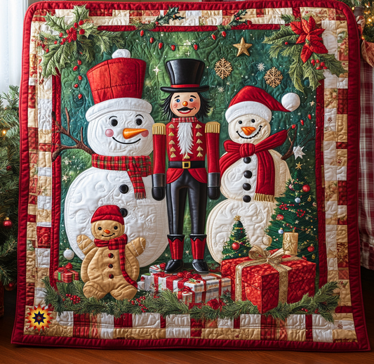 Nutcracker And Snowman WU1912028CL Quilt