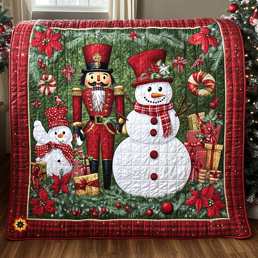 Nutcracker And Snowman WU1912029CL Quilt