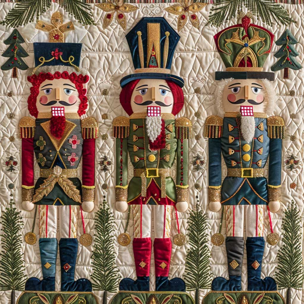 Nutcrackers Love Christmas XR1508033CL Quilt