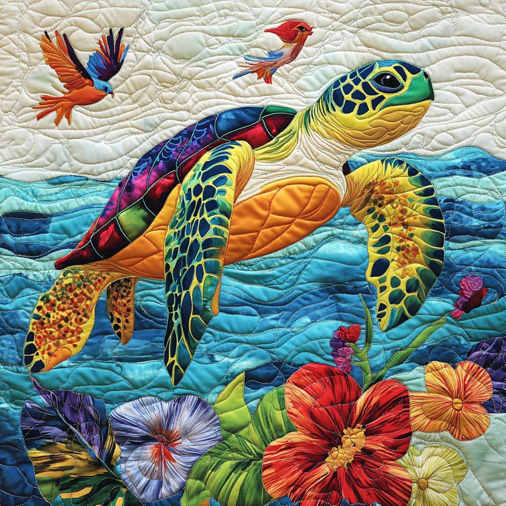 Ocean Summer Turtle XR0808051CL Quilt