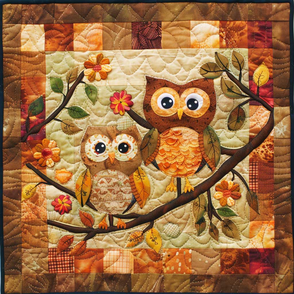 Owl Couple WJ0108009CL Quilt