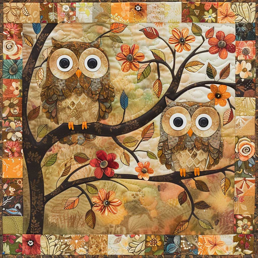 Owl Couple WJ0108010CL Quilt