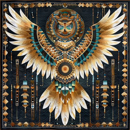 Owl Native American XR2206020CL Quilt