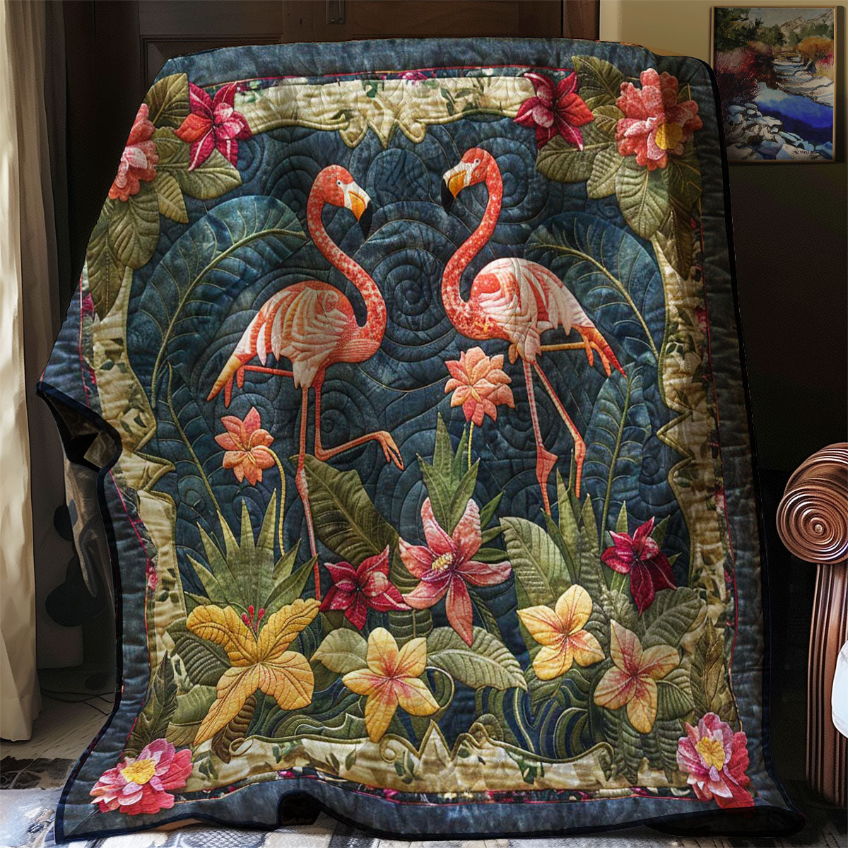 Pair Of Flamingos WN2907038CL Quilt