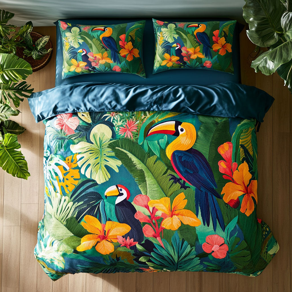Parrot Tropical Forest WU2201015CL Duvet Cover Set